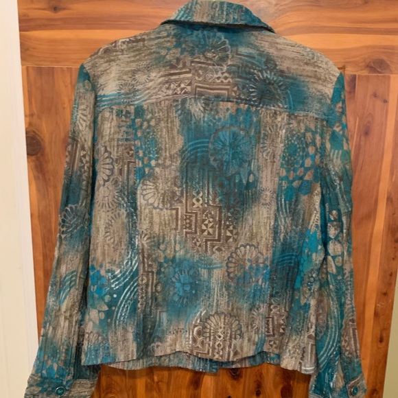 Southern Lady Petite Button Front Jacket - Picture 4 of 7